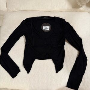 White Fox Boutique Black Crop Top